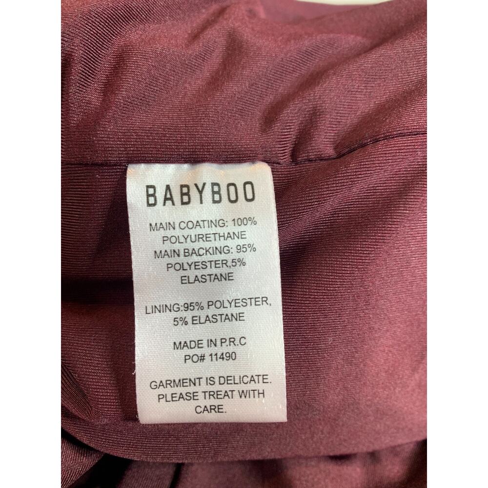 BabyBoo Women's Small Maroon Polyurethane Halter Dress Zip Back - Picture 8 of 10